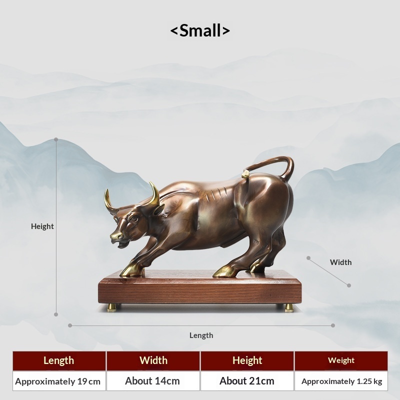 Bronze Ox Craftsmanship American-style Office Desk Home Decor Item - Image 8