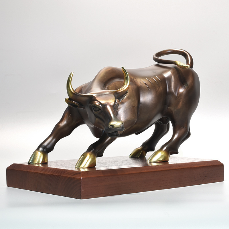 Bronze Ox Craftsmanship American-style Office Desk Home Decor Item