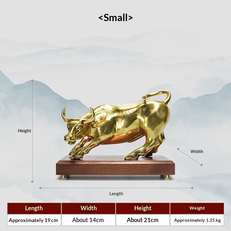 Bronze Ox Craftsmanship American-style Office Desk Home Decor Item - Image 4