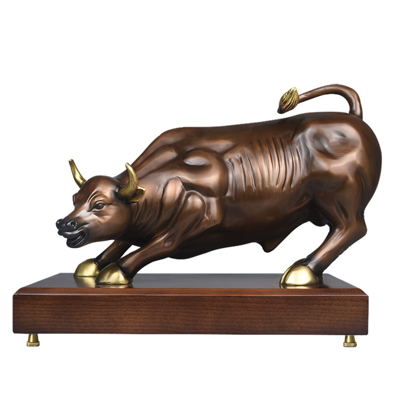 Bronze Ox Craftsmanship American-style Office Desk Home Decor Item - Image 3