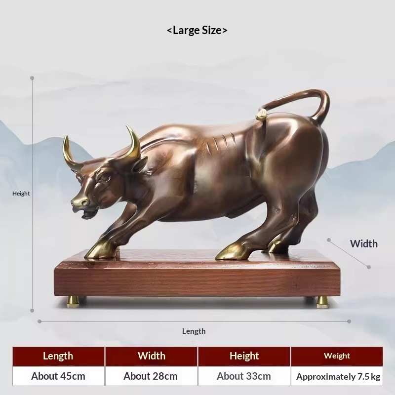 Bronze Ox Craftsmanship American-style Office Desk Home Decor Item - Image 6