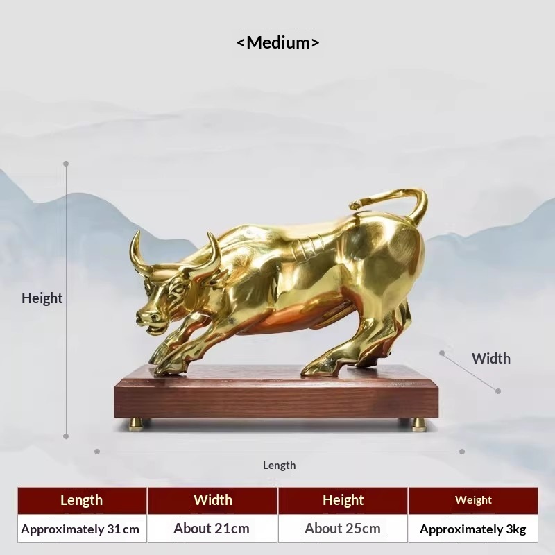 Bronze Ox Craftsmanship American-style Office Desk Home Decor Item - Image 7