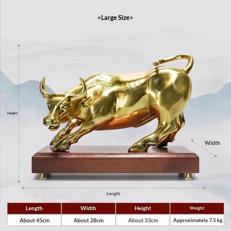 Bronze Ox Craftsmanship American-style Office Desk Home Decor Item - Image 2